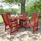 Highwood Usa Weatherly 5pc Round Outdoor Patio Furniture Dining Set AD-DNW48-RED - alternate 2